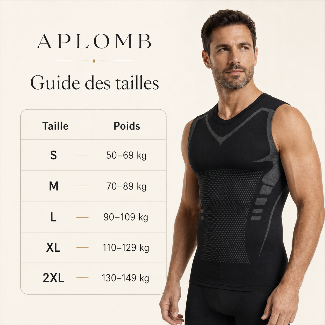 APLOMB™ | Débardeur de compression pectorale