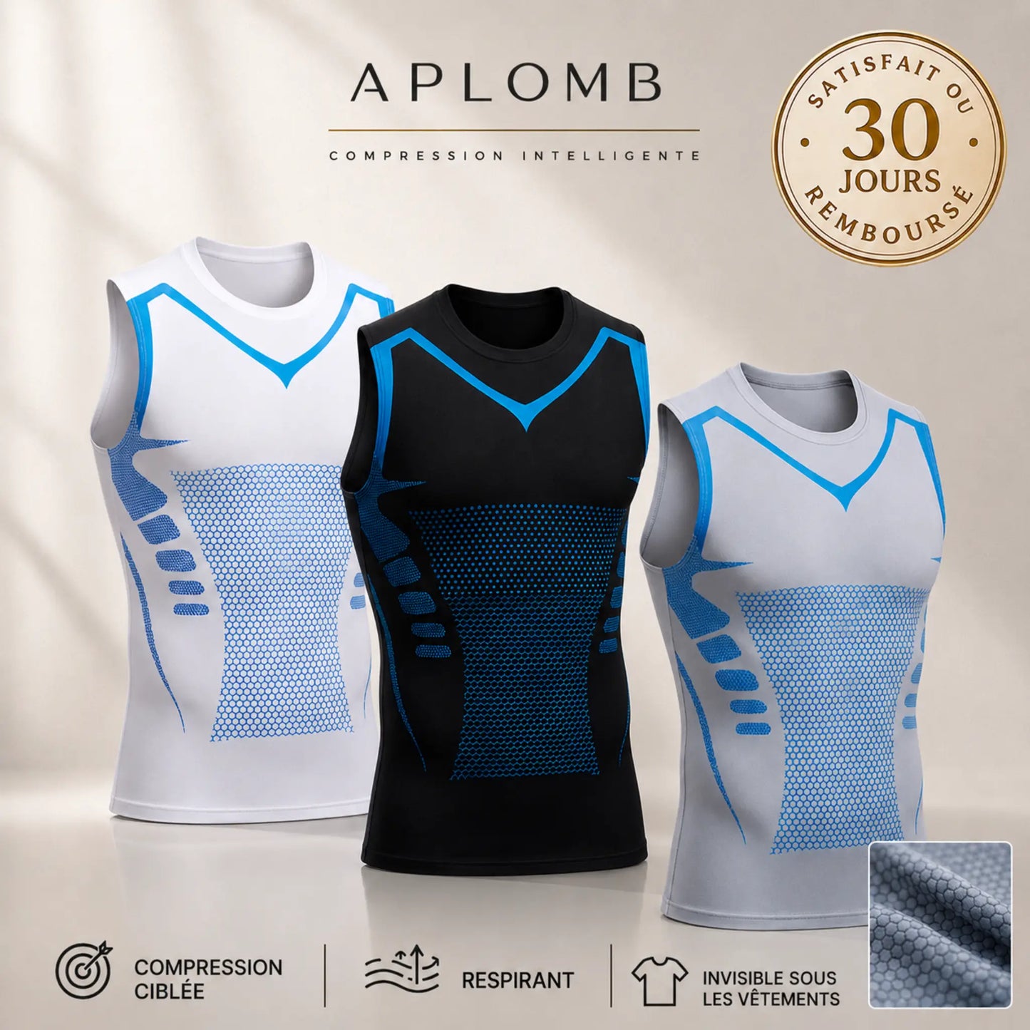 APLOMB™ | Débardeur de compression pectorale